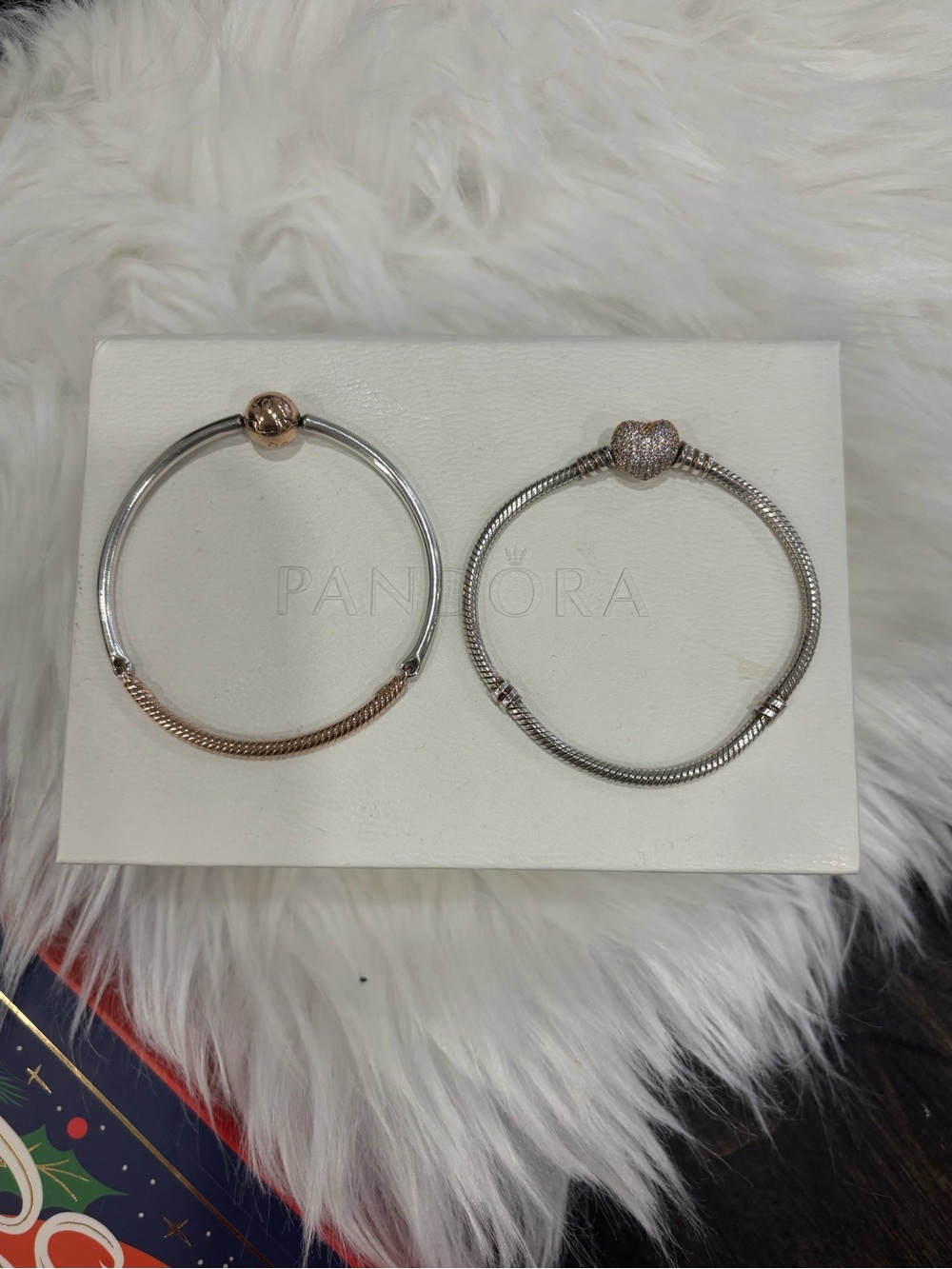 Pandora Rose Gold & Silver Two-Piece Bracelet Set